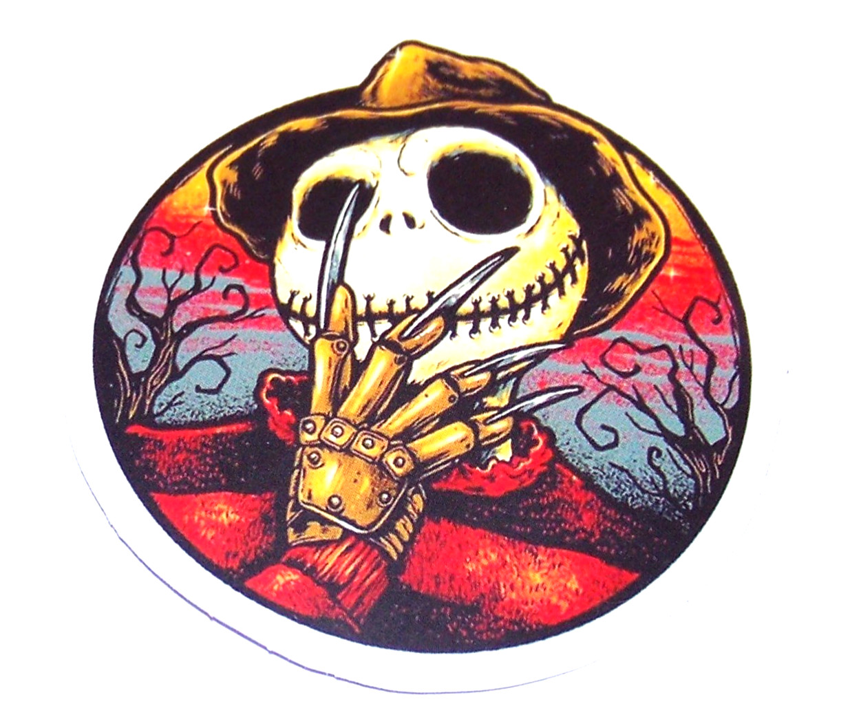 A Nightmare on Elm Street Cut Sticker Decal Movie Horror Freddy Jack Skellington