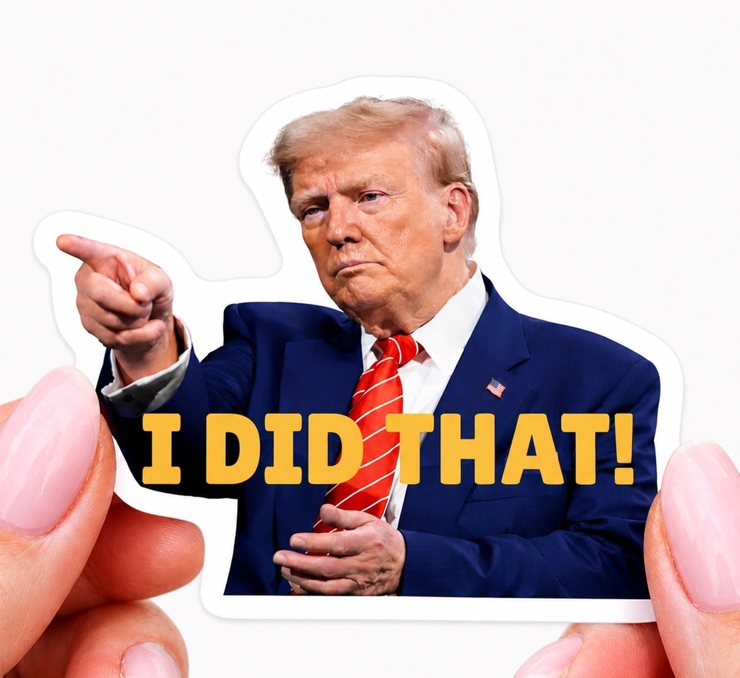 8pc Trump I Did That Stickers, Gas Pump Stickers, High Quality Vinyl