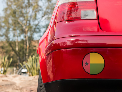 Guinea-Bissau Flag Circle Sticker Decal