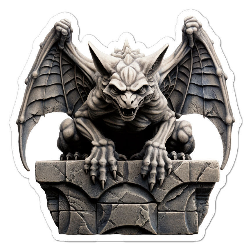 Stone Gargoyle Wings Sticker Decal