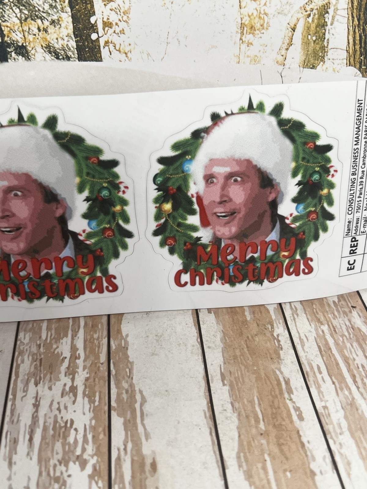 2X Clark Griswold Merry Christmas Vacation Movie Decal Sticker Laptop Car Truck