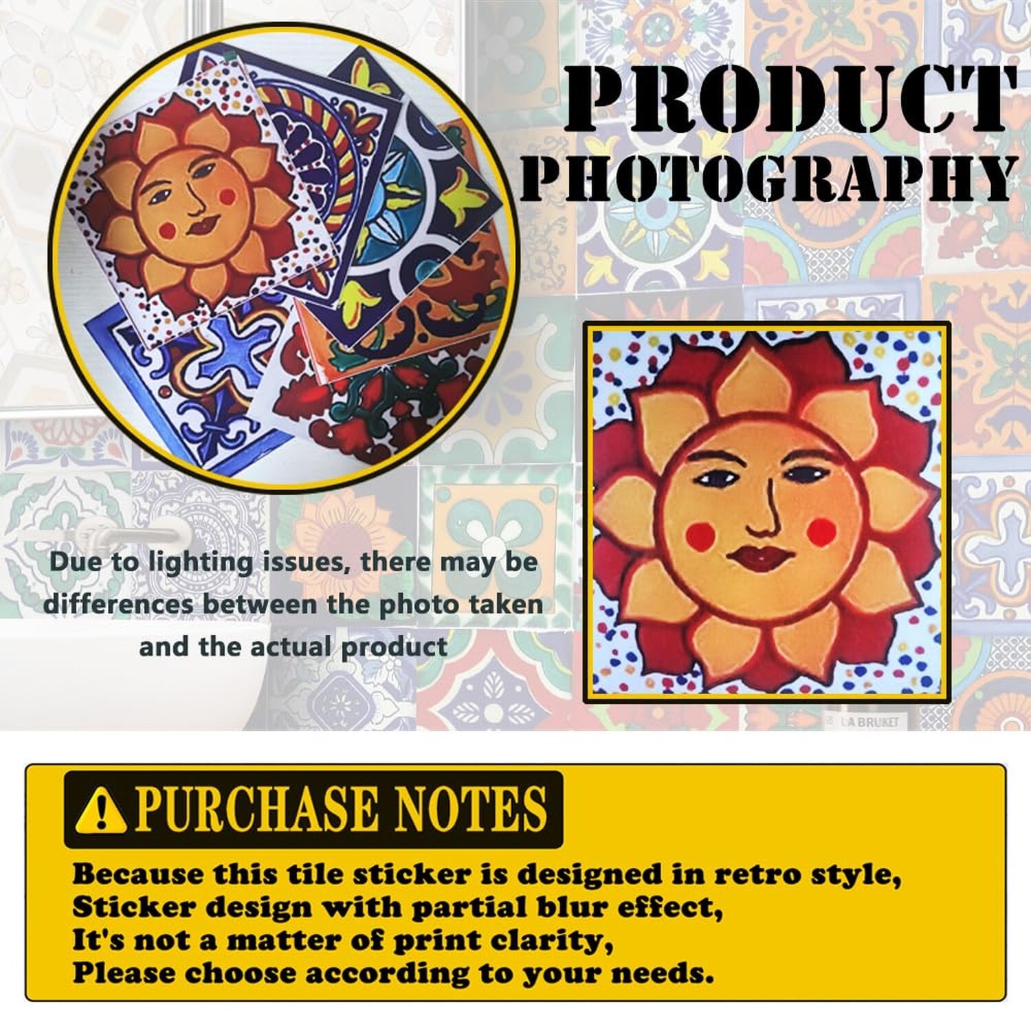 Tile Stickers Wall Decor Bathroom Kitchen Wall Sticker Waterproof PVC Decorat…