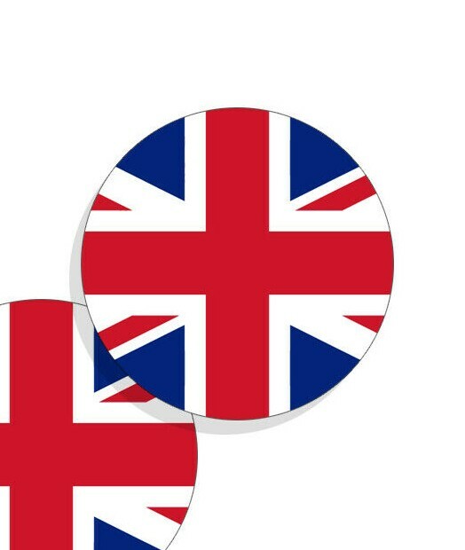United Kingdom Flag Stickers Flag Decals Round Indoor Outdoor 4 Circles