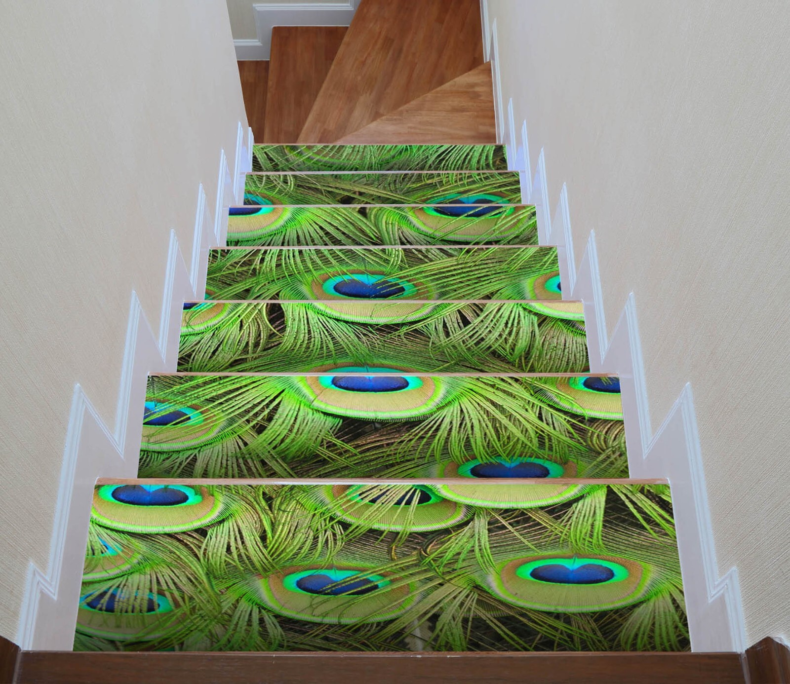3D Feathers W004 Stairs Risers Decoration Photo Mural Vinyl Wallpaper Vera