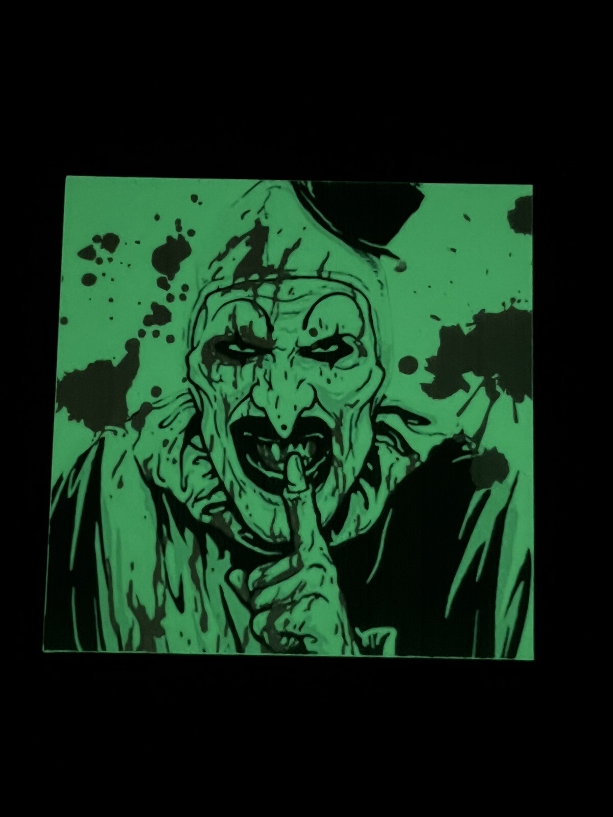 art the clown terrifier Horror 3 Inch Glow In The Dark Sticker Set Of 2