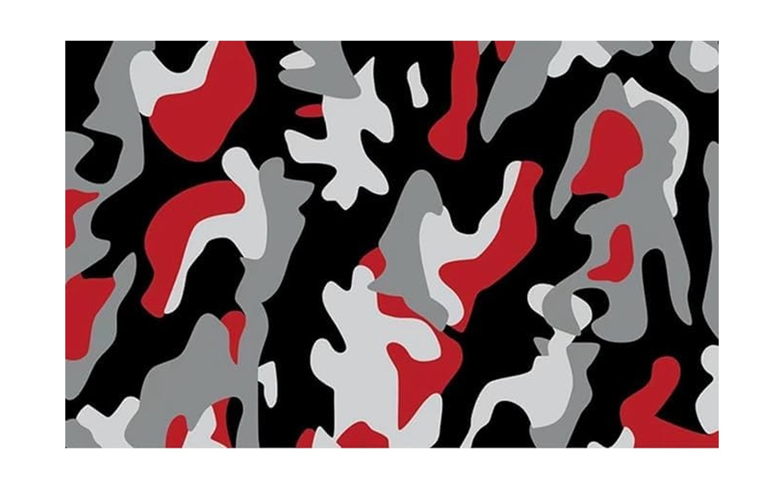 RED Black White Gray Camouflage Matte Premium Vinyl Car Wrap Decal Film Sheet…