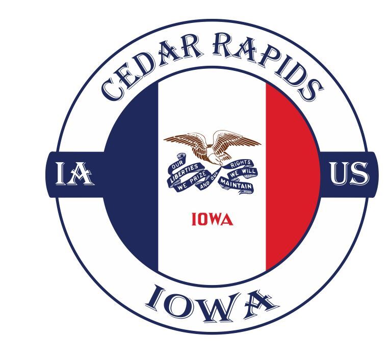 Cedar Rapids Iowa Sticker Decal A613