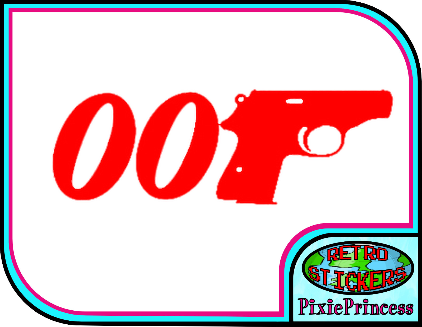 007 James Bond C Vinyl Sticker Laptop Car Van Truck Wall Art Poster Window Movie