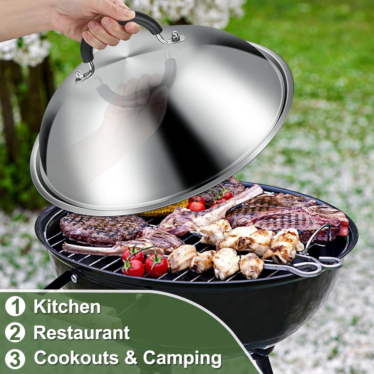 Griddle Accessories for Blackstone, Commercial Grade 12 Inch Heavy Duty Round Me