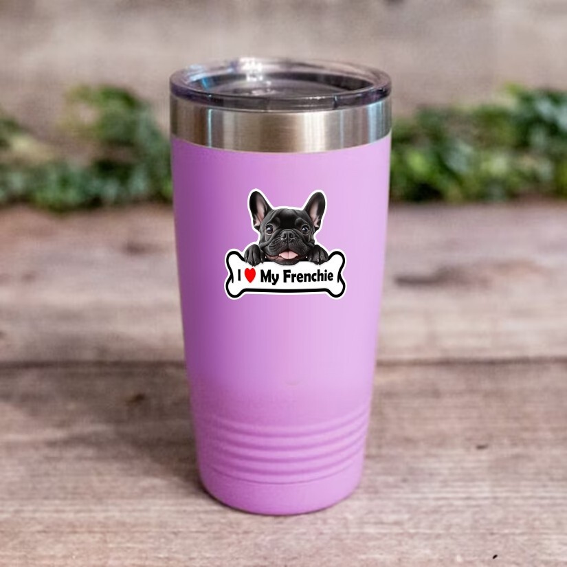 I Love My Frenchie, French Bulldog, Sticker, Peel N' Stick, Different Sizes