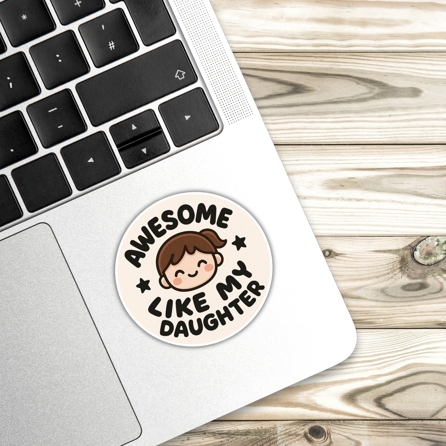4pcs Awesome Like My Daughter Dad Stickers – Funny Father’s Day Gift