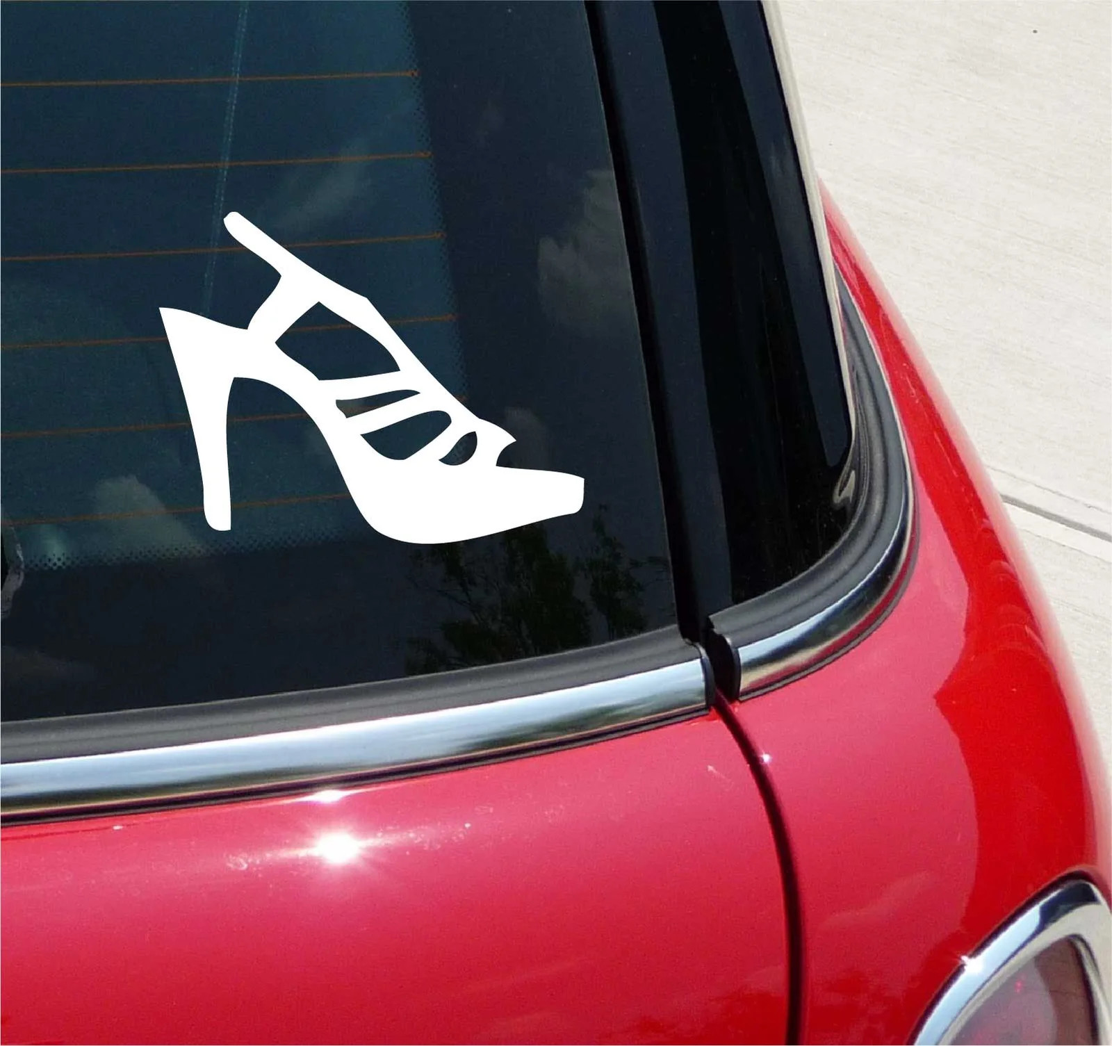 STILETTO SHOW PUMPS HIGH HEEL SHOE GRAPHIC DECAL STICKER ART CAR WALL