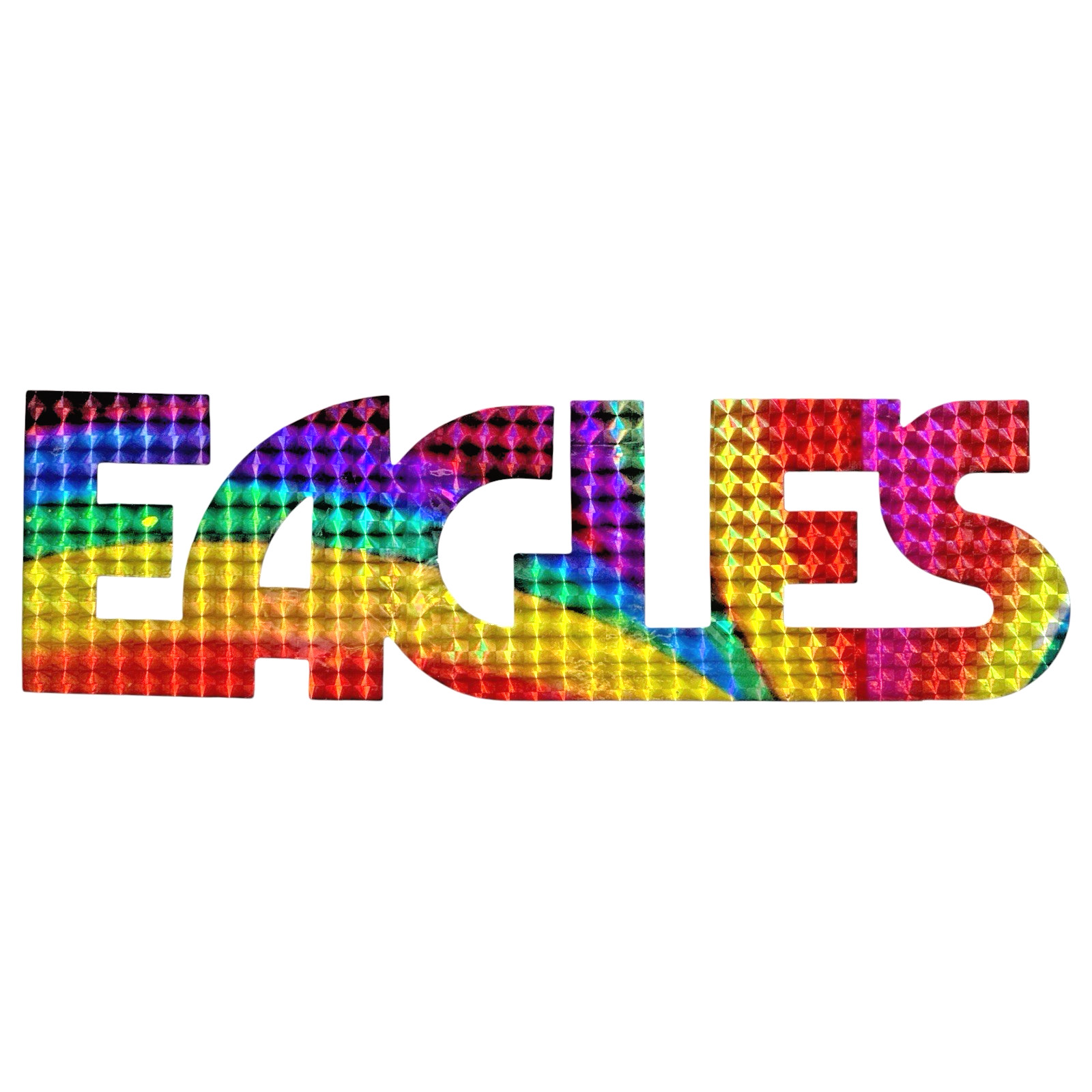 Vintage EAGLES Rainbow Prism Sticker Classic Rock Band Philadelphia Football NOS