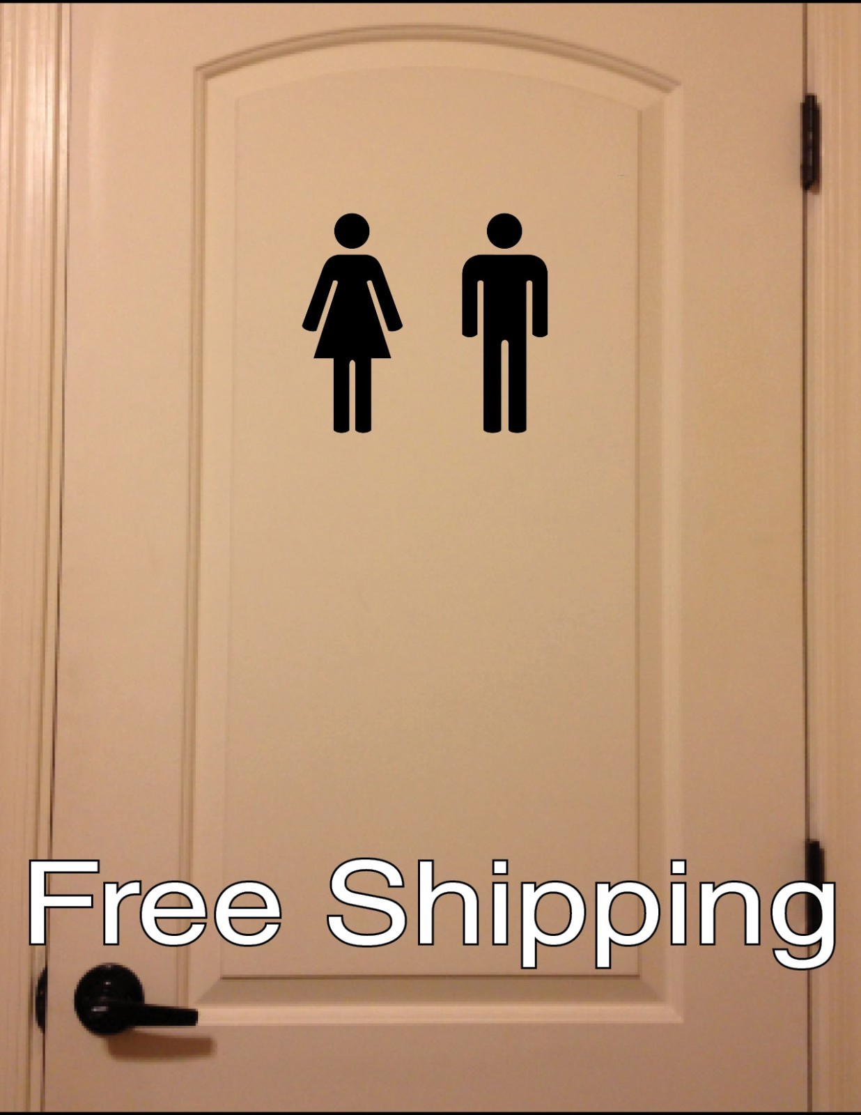 WOMEN MEN BATHROOM DECAL – wall vinyl sticker cute home decor girl boy FREE SHIP