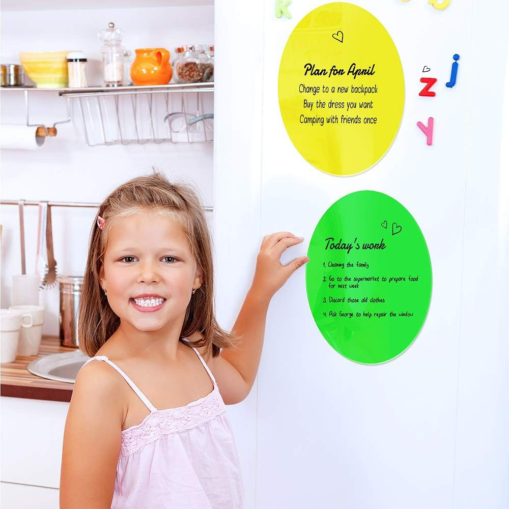 8 Pack 11" Dry Erase Dots – Colorful Vinyl Circle for Teaching & School Training