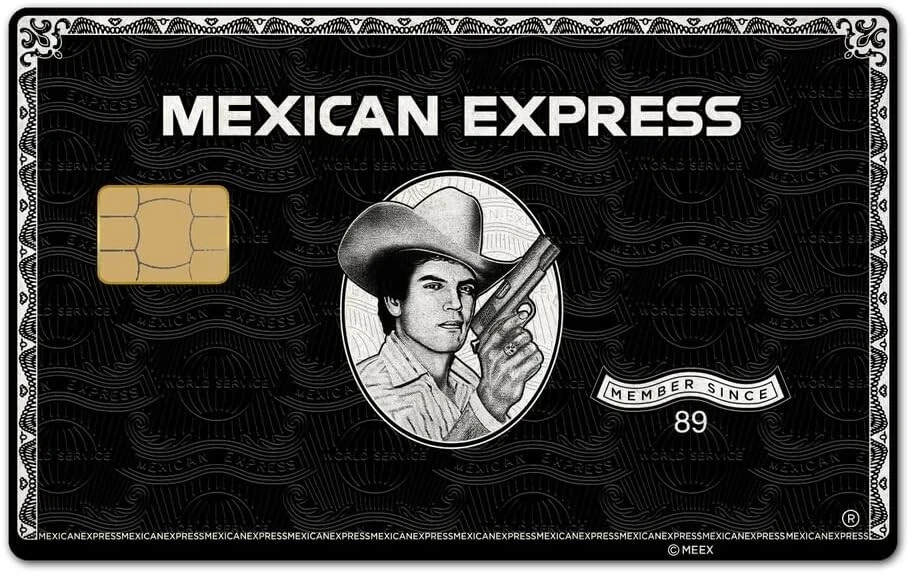 Mexican Express Credit Card Skin Chalino Debit Card Skin, Credit Card Sticker