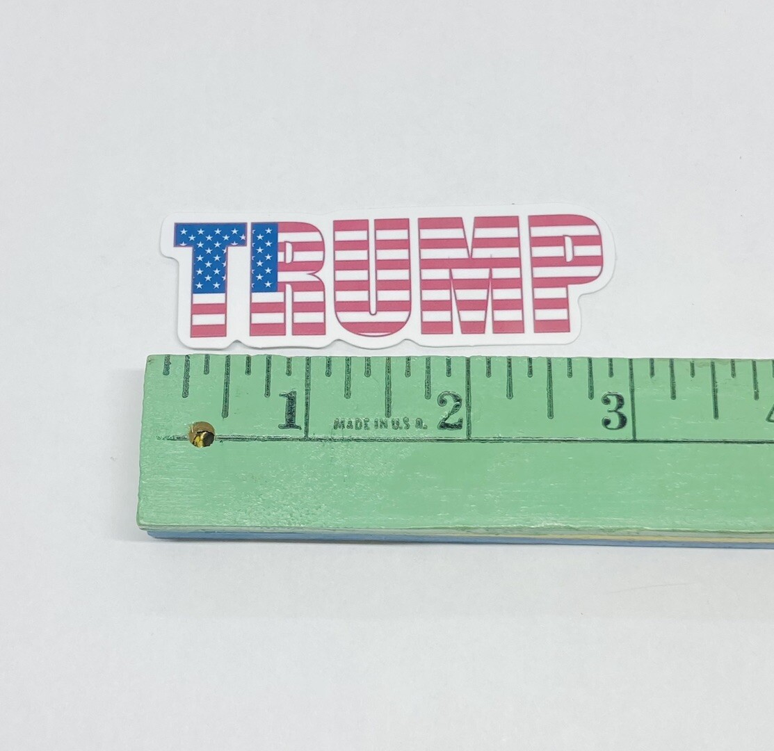Trump Flag Sticker USA America Stars Art Decal Vinyl Souvenir Tc6