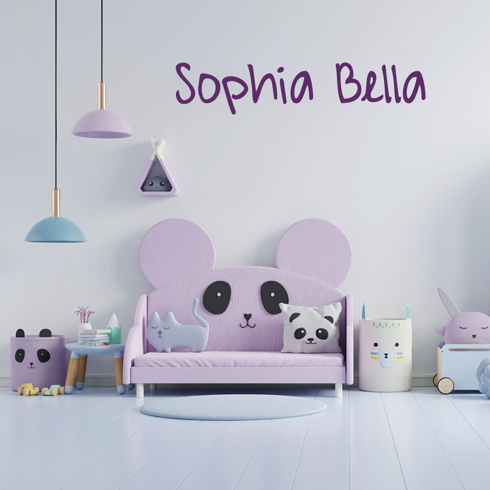 Custom Name Nursery Baby Boy Wall Decal Vinyl Sticker | Bedside Decals