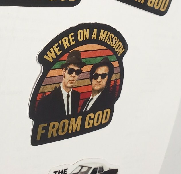 MISSION FROM GOD BLUES BROTHERS STICKERS VARIETY PACK LOT OF 3
