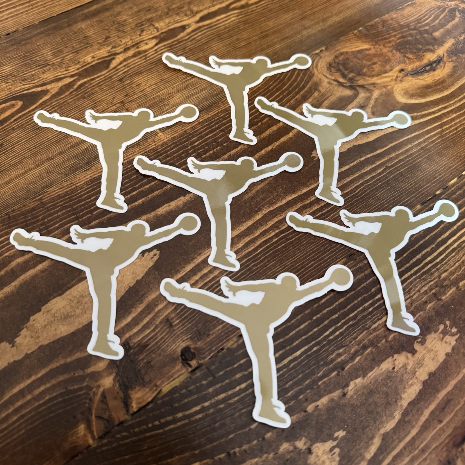 7 PACK Authentic Air Jordan Jumpman Sticker (3.5" x 3.5") Nike Gold Flight Logo