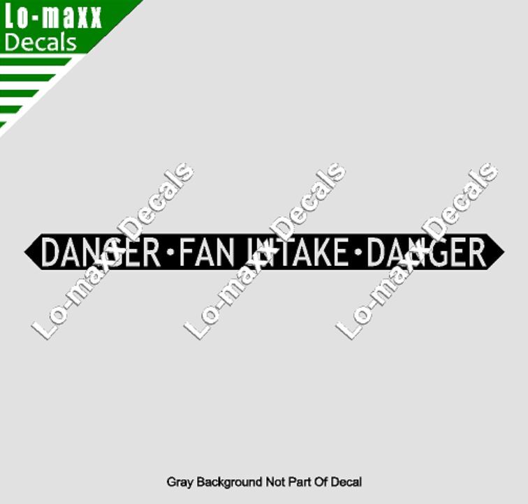 Danger Fan Intake Fighter Jet Militarily Aircraft Insignia Die Cut Vinyl Decal
