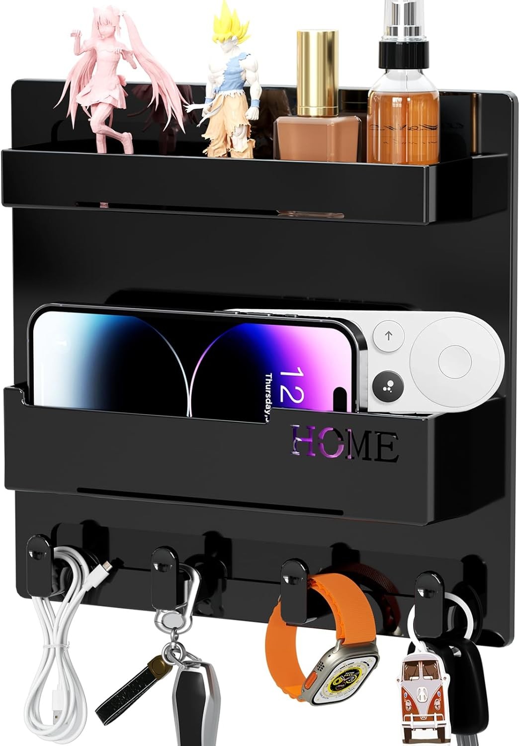 Floating Shelves Bedside Shelf Accessories Organizer Wall Mount Self Stick On