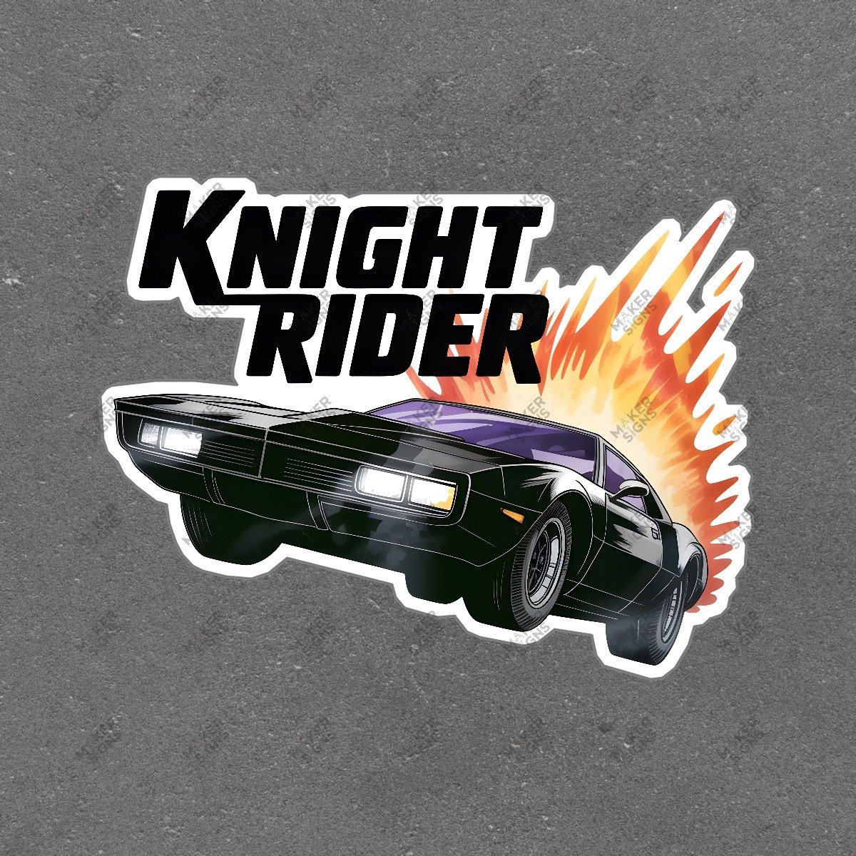 Knight Rider Vintage Car Wall Art Retro 80s Pop Culture Decor KITT #7443