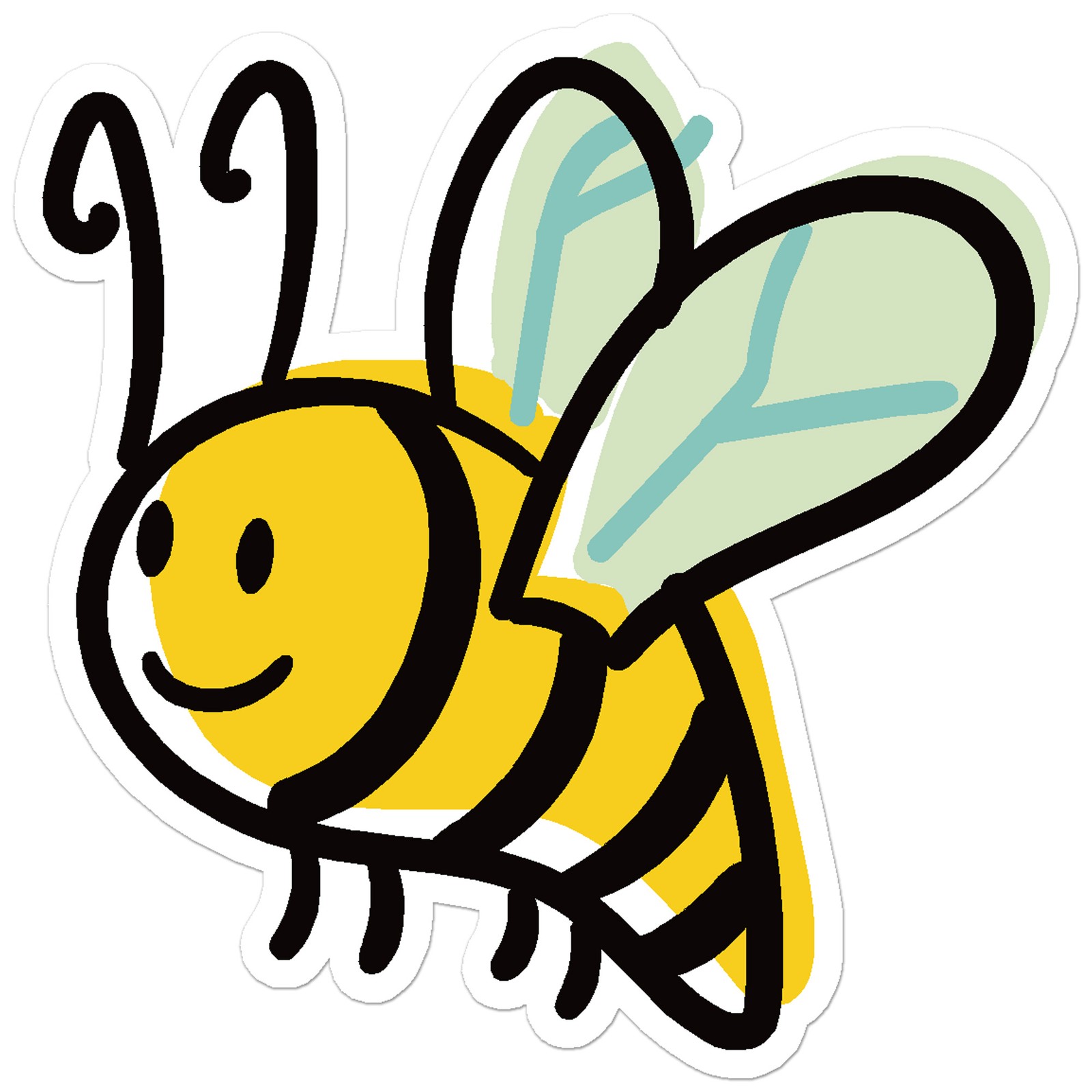 Cartoon Honey Bee – Vinyl Decal Sticker – Car Window Laptop – ebn8162