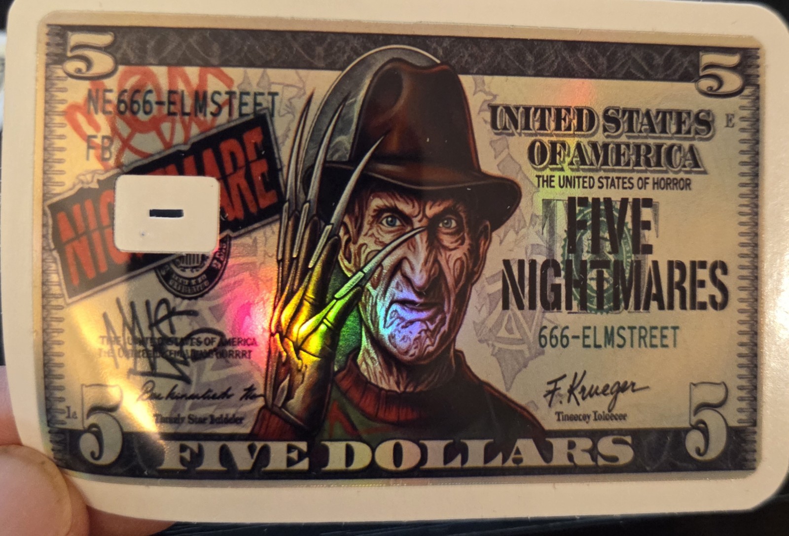 Horror Movie Killer Money ATM Debit Credit Sticker Skin Halloween Freddy Jason