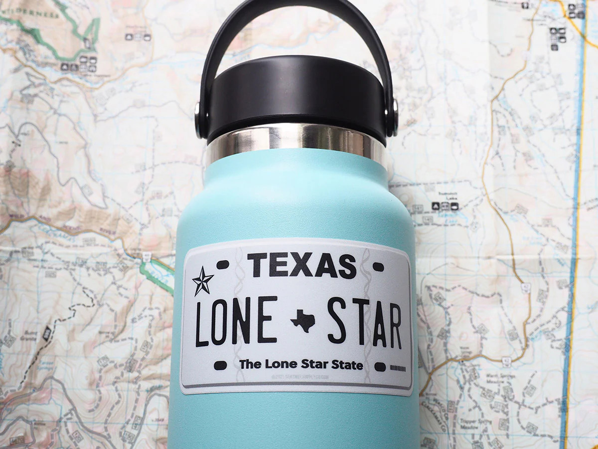 Lone Star Texas License Plate Sticker