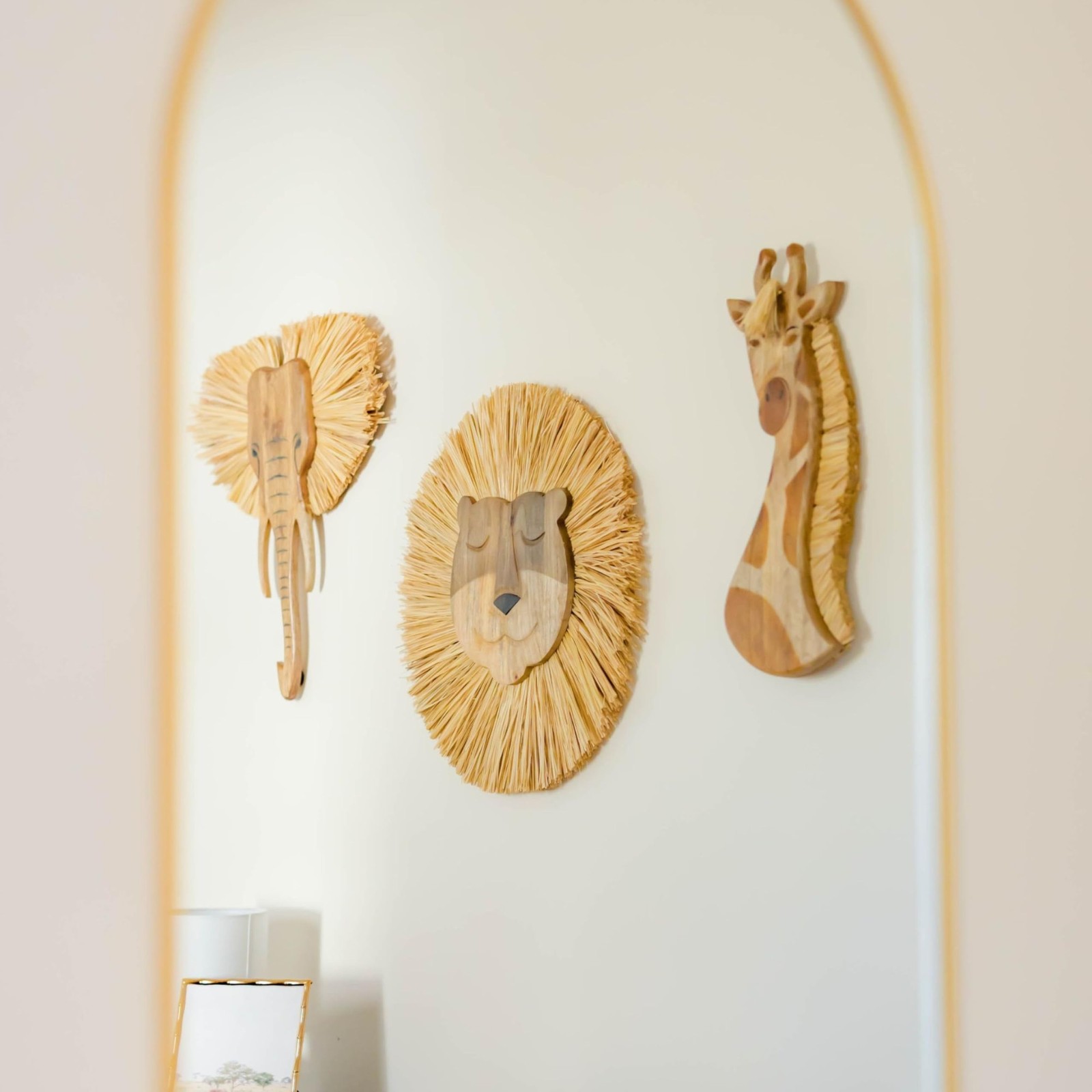 Handmade Wood Animal Safari Wall Art for Nursery Decor, Boho Jungle Theme, fo…