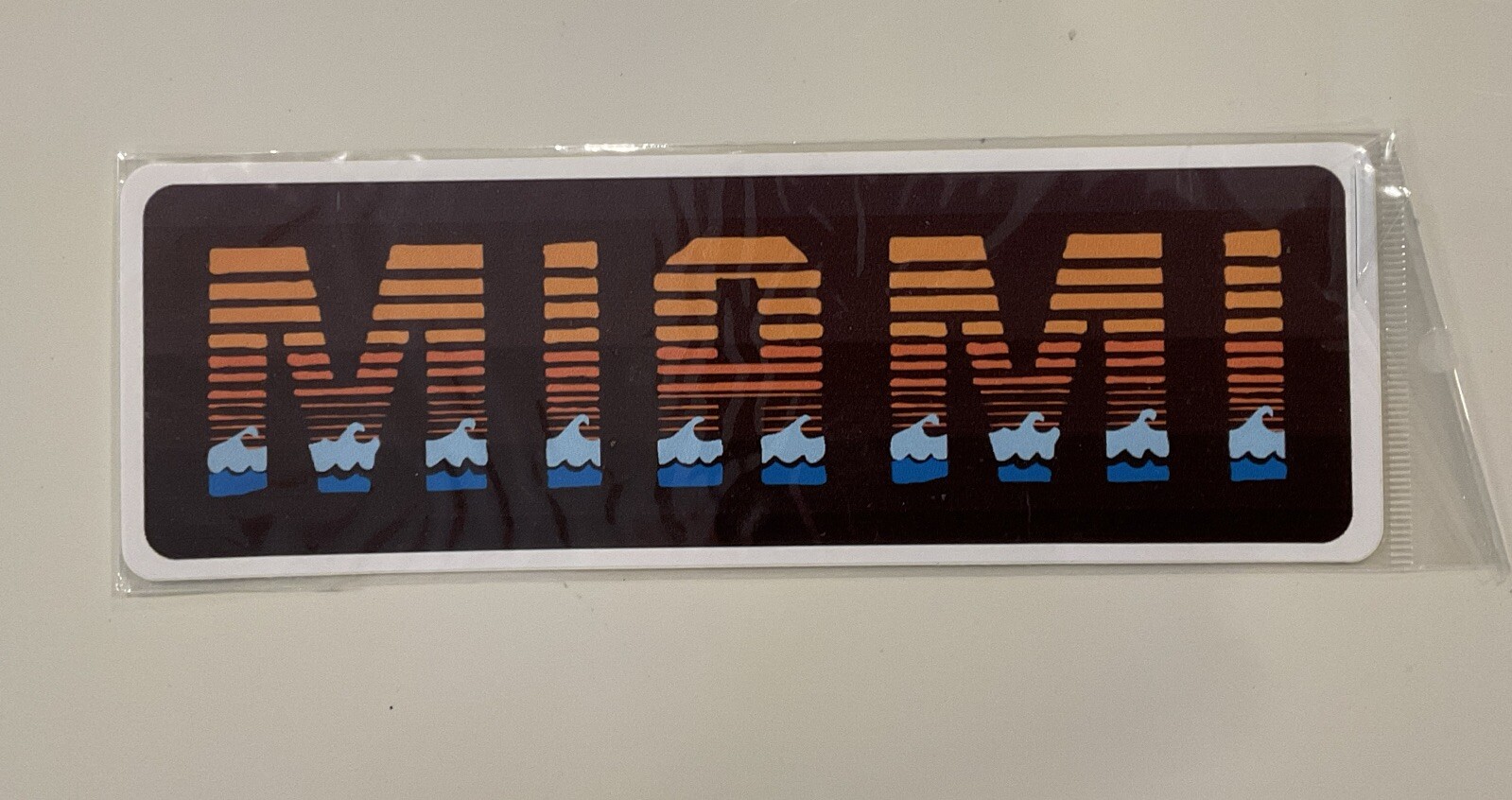 Miami Beach Sticker NEW 8” X 2 1/2”