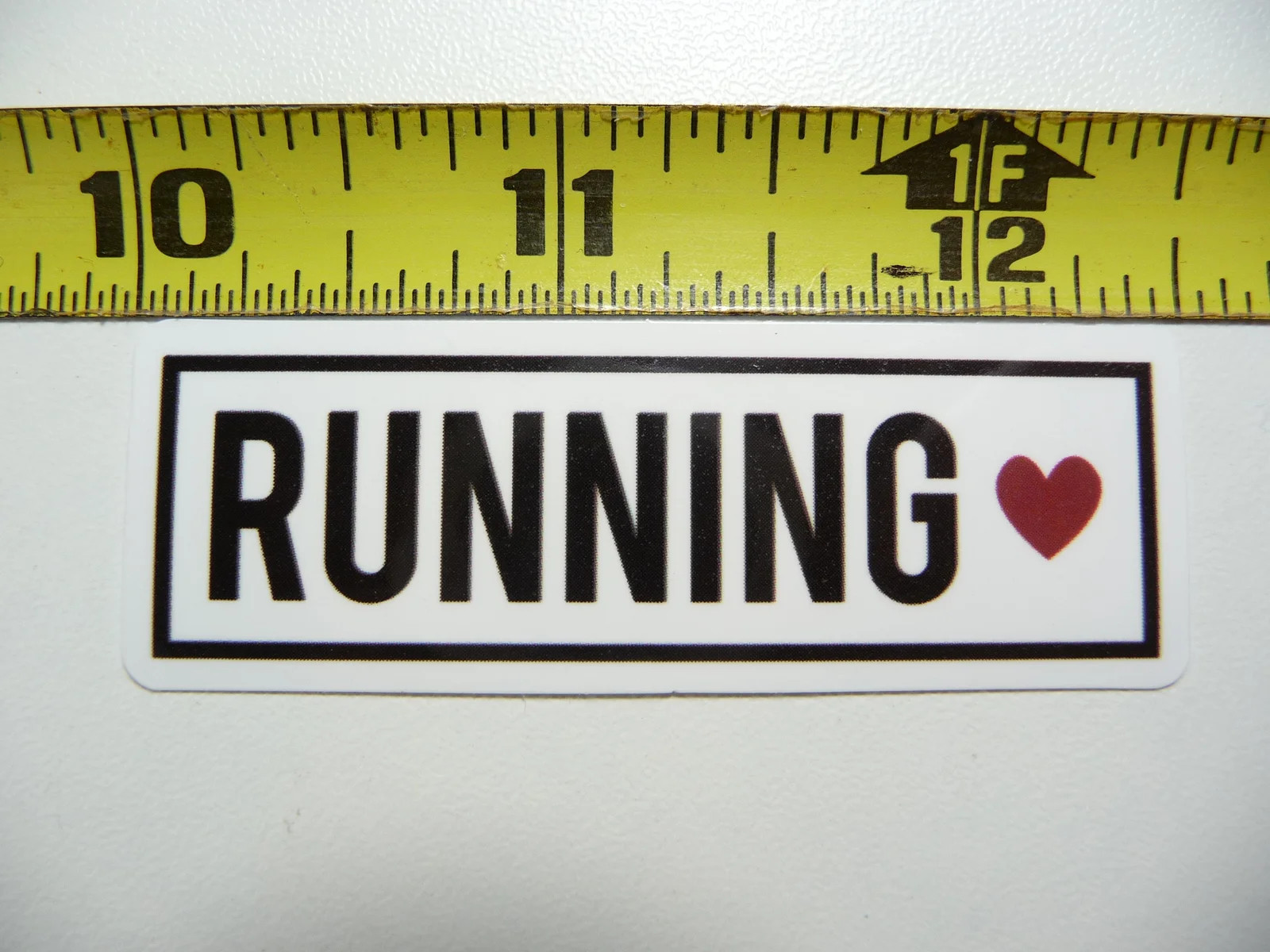 RUNNING LOVE SMALL STICKER DECAL FITNESS EXERCISE WEIGHTLIFTING FUNNY