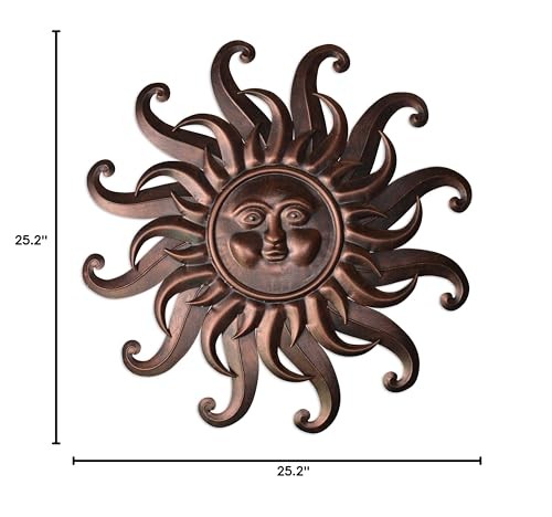 Comfy Hour Metal Wall Art Decor Outdoor Inside with 25.2"L x 25.2"W, Bronze