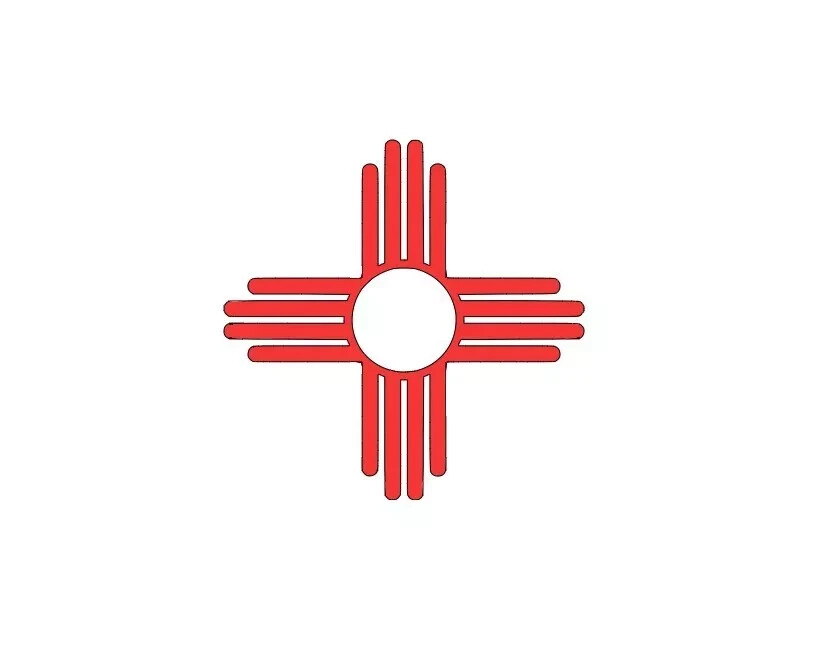 New Mexico Zia Symbol Vinyl Die Cut Decal Sticker – State Flag Sun