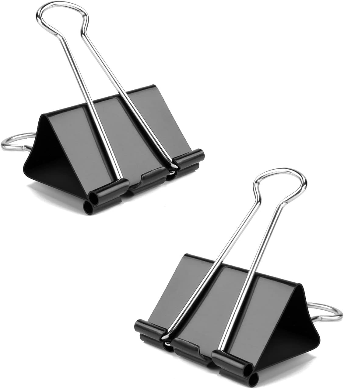 Small Binder Clips, 48 Pack, 3/4 Inch, Standard 19mm, 0.75 Inch Black-48 Pcs