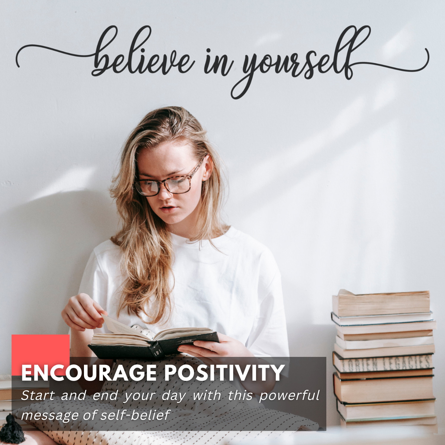 Motivational Wall Decal Quote – Believe in Yourself – Inspirational Home Decor