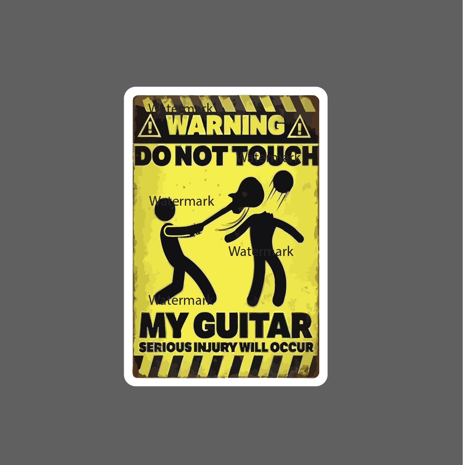Guitar Sticker Funny Music Band Waterproof – Buy Any 4 For $1.75 EACH Storewide!