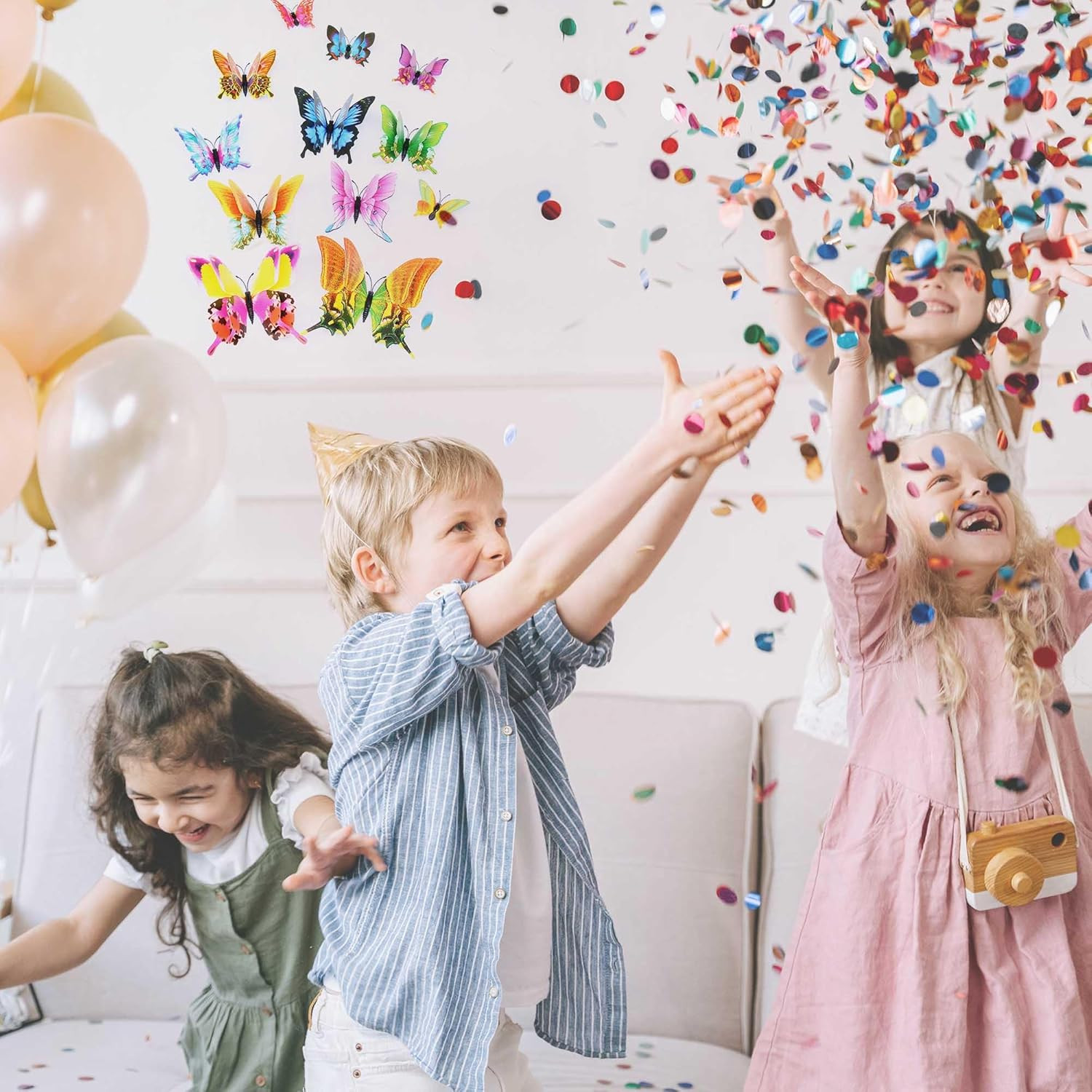 Butterfly Wall Decor 24/48 PCS, 3D Butterflies Stickers for Party Decorations wi