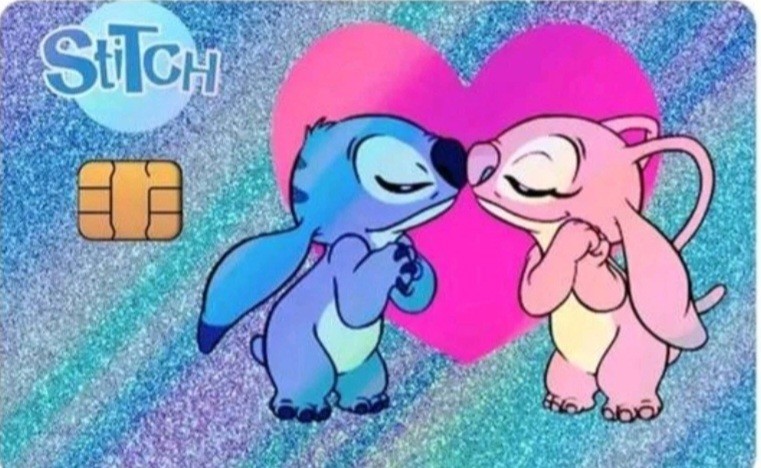 Stitch Themed Credit Debit Card Sticker Skin Small Chip Free Shipping