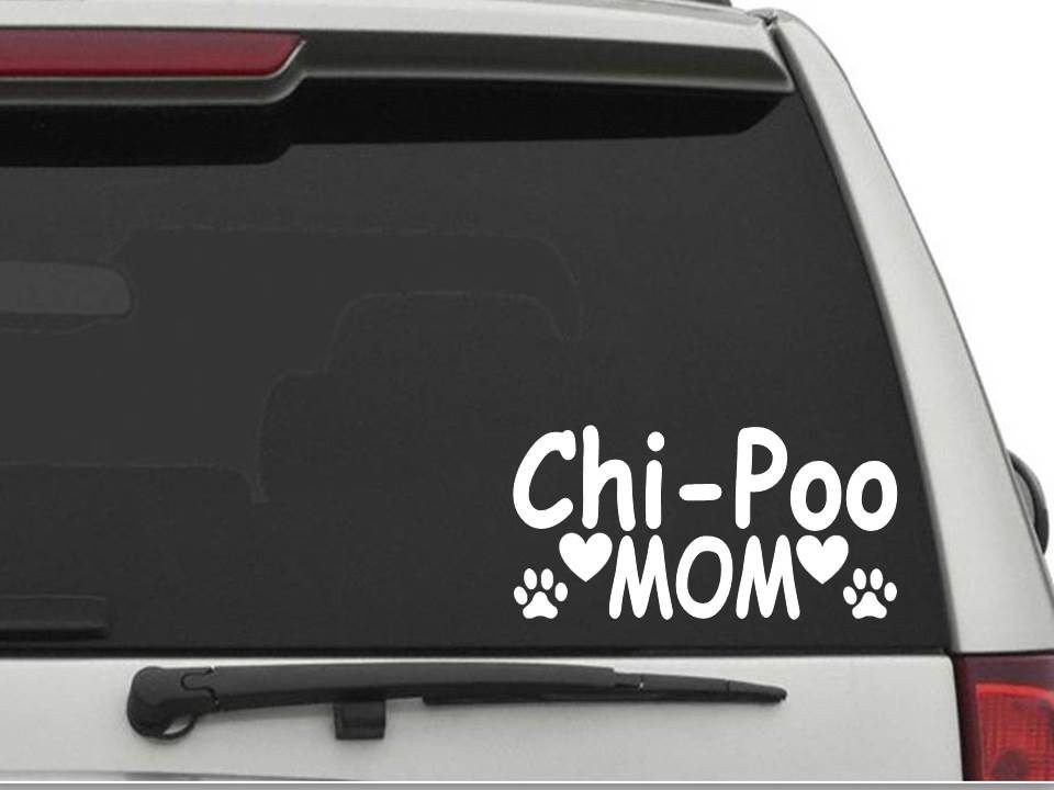 CHI-POO MOM Decal FREE SHIPPING Car Truck CW1194