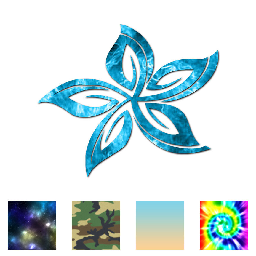 Tribal Hawaiian Flower – Decal Sticker – Multiple Patterns & Sizes – ebn693