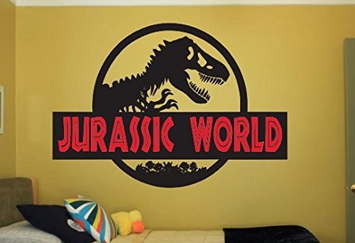 CUSTOM NAME Jurassic World Decal kids bedroom wall sticker jurassic park art big
