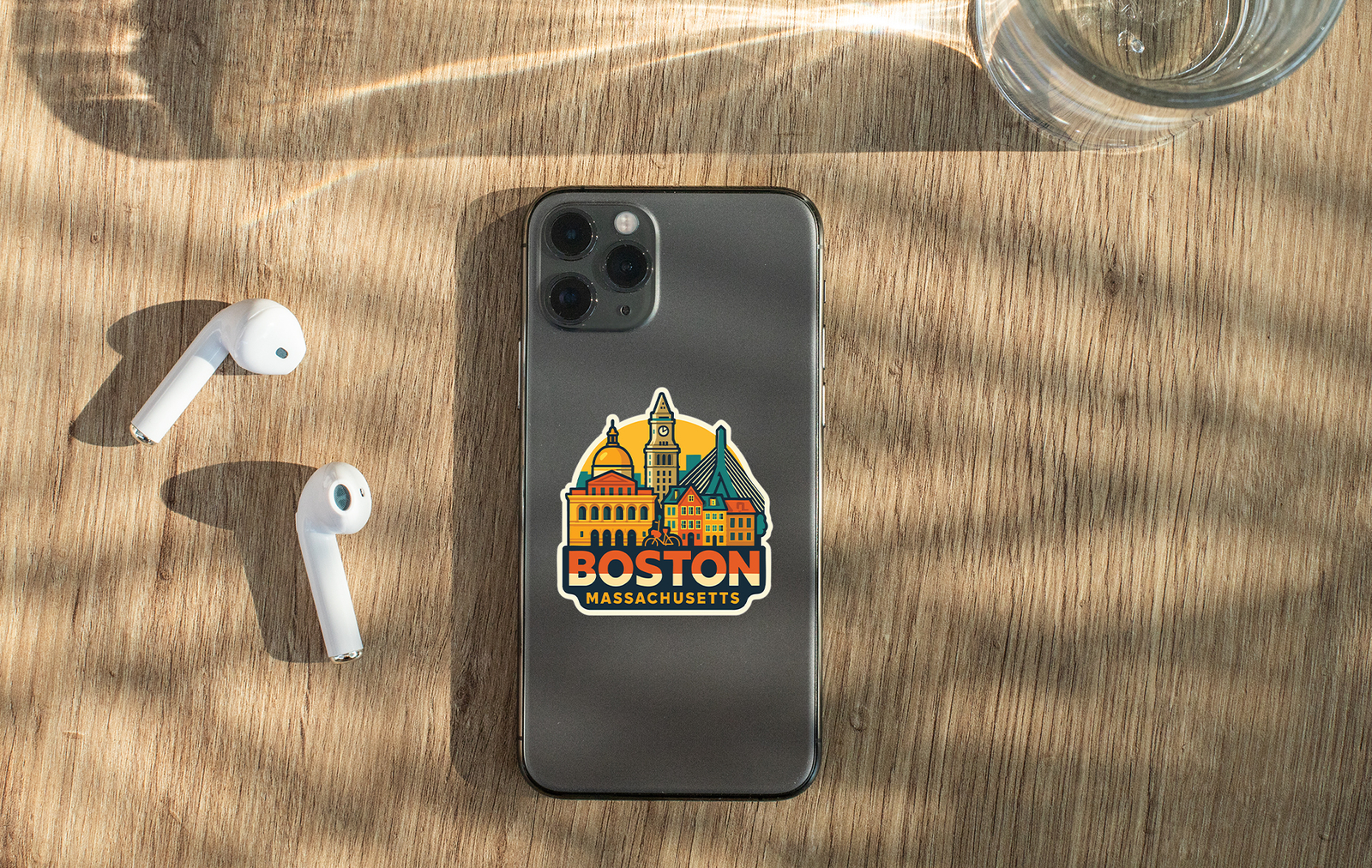 Boston Sticker Decal Vinyl Die-Cut City Skyline Landmark Design