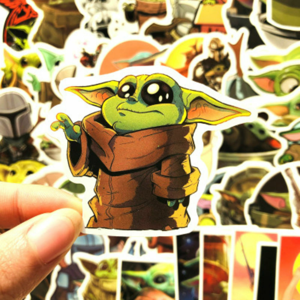 50 Pcs Baby Yoda Star Wars Mandalorian Vinyl Stickers for Laptop etc