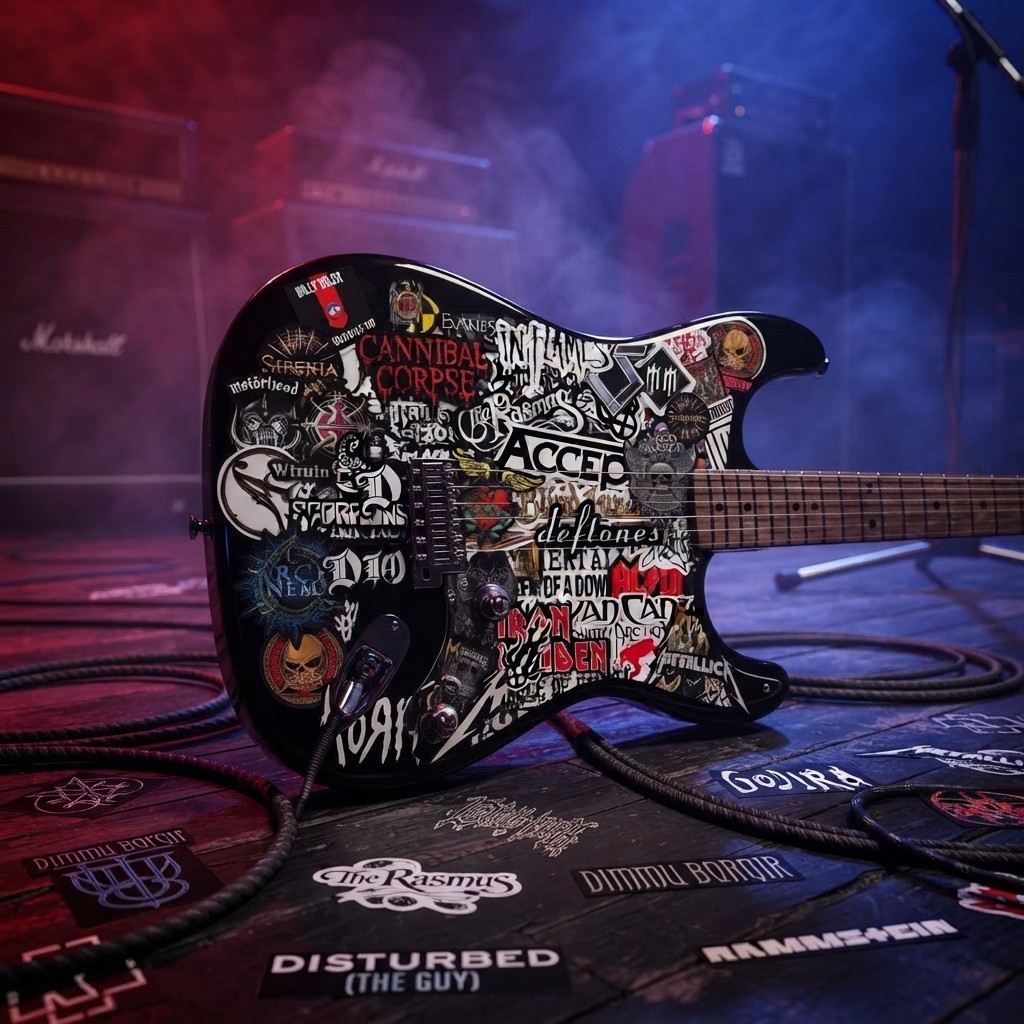 Rock Band Stickers Vinyl Decals Heavy Metal Laptop Guitar Waterproof Sticker Pac