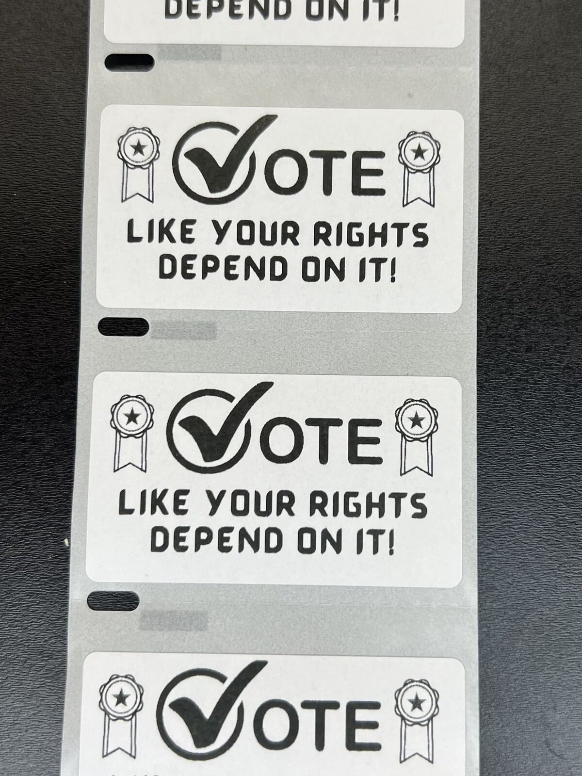 Vote Like Your Rights Depend On It! Cheap Bulk Price Political Protest Stickers