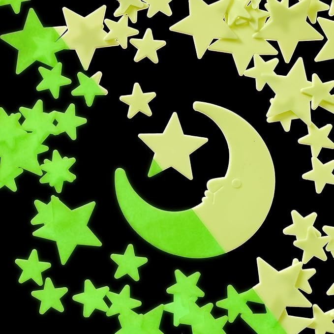 Deluxe Glow Stars; Glow in the Dark Stars for Ceiling, Ceiling Stars 200 Count