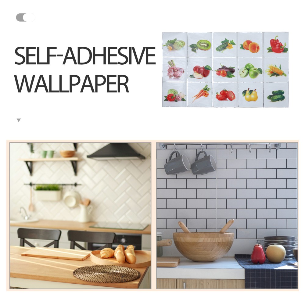 Oil-proof Stickers Bathroom for Walls Waterproof Kitchen Tile Art