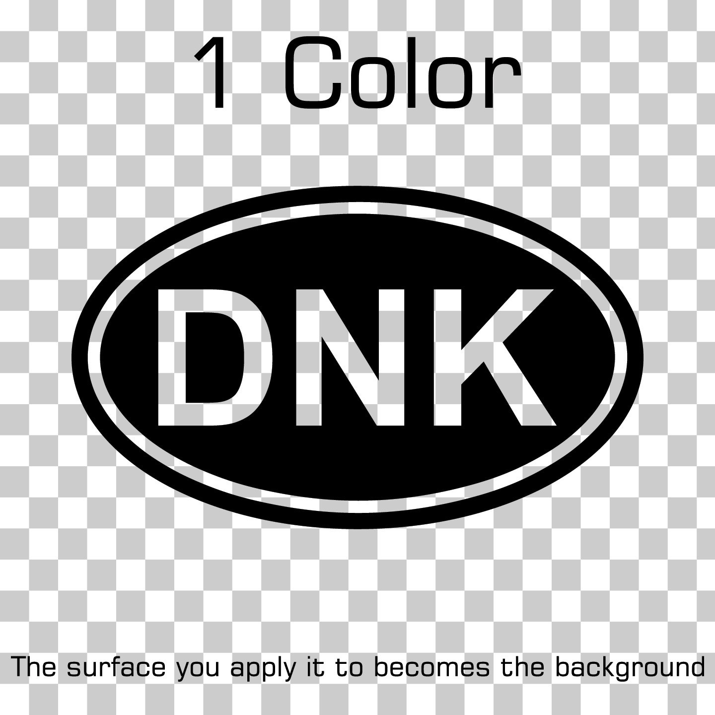 Denmark DNK Oval Country Code Vinyl Decal Sticker for Car Window Laptop & Gifts